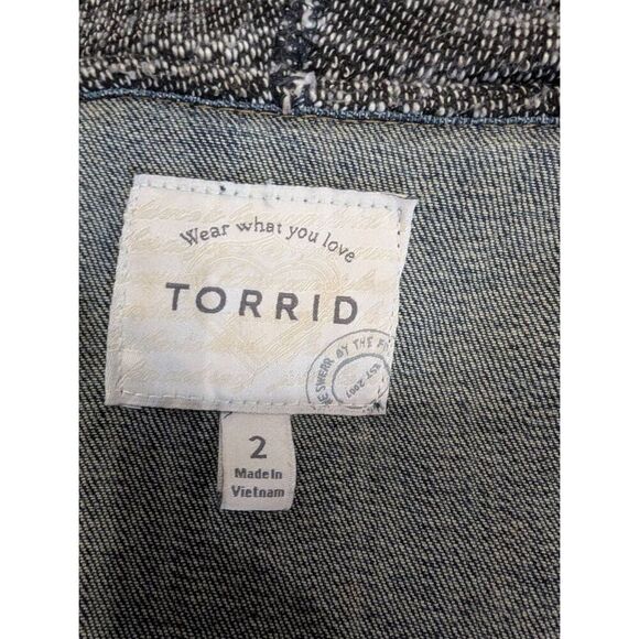 Sz 2X Torrid Jean Jacket Hoodie - Picture 9 of 15